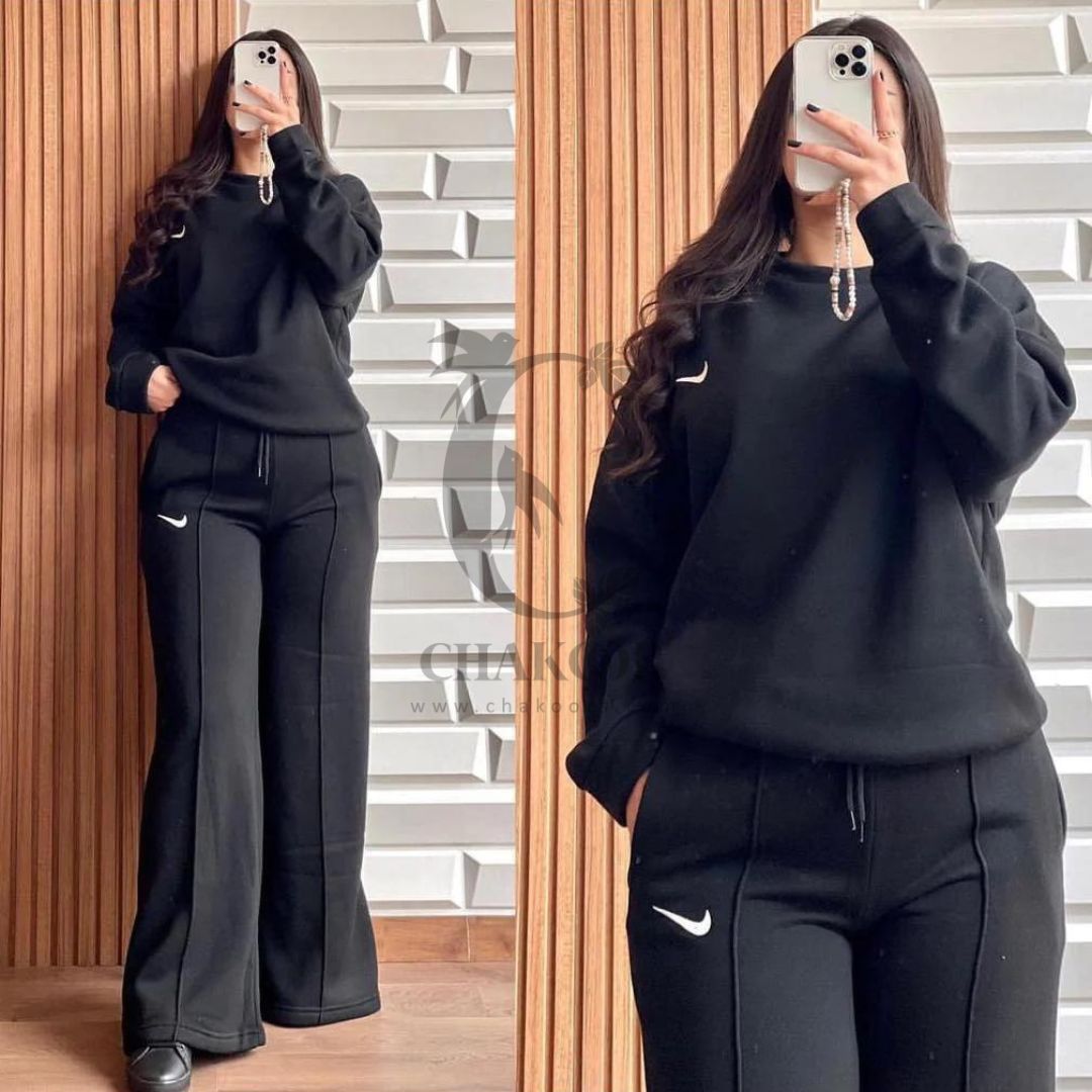 Chakoors Fleece Fabric Sweatshirt and Straight Trouser CH # 326