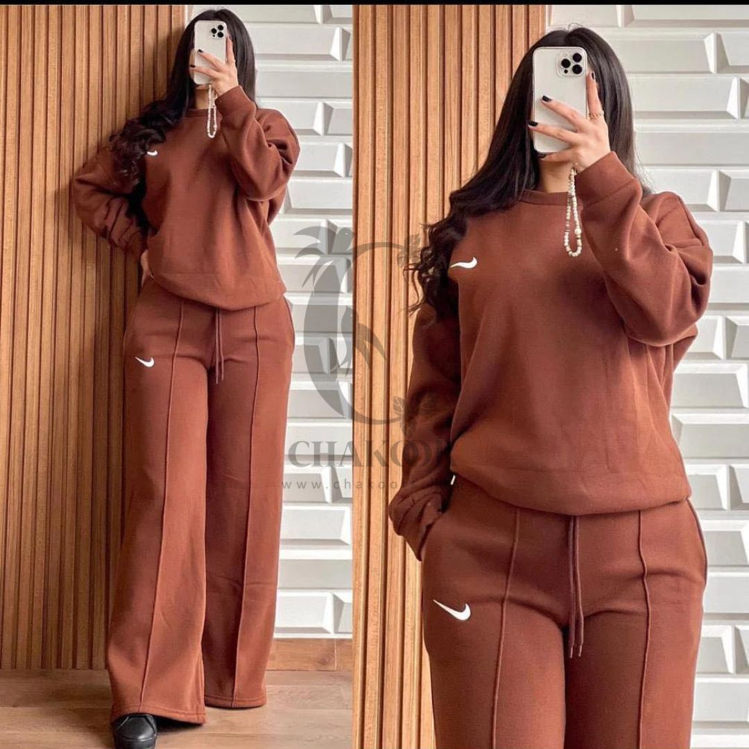 Chakoors Fleece Fabric Sweatshirt and Straight Trouser CH # 326