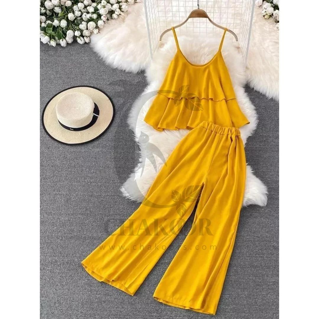 Frill Style Sleeveless Lounge Wear Set SW- 0097 - - - sale item