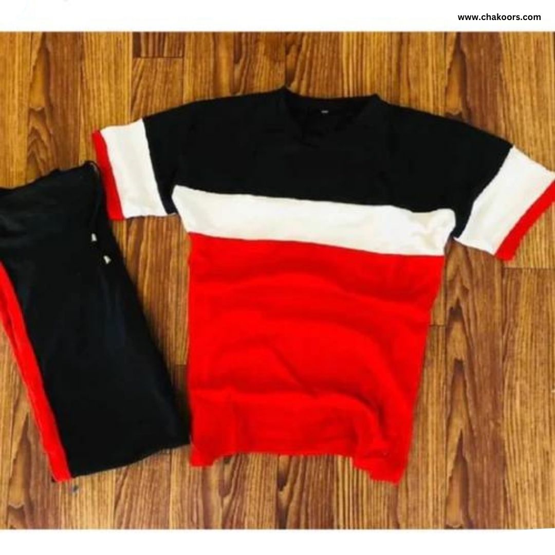 SW-0055 Chakoor Color Panel Summer Tracksuit