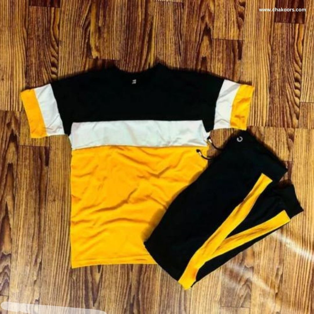 SW-0055 Chakoor Color Panel Summer Tracksuit