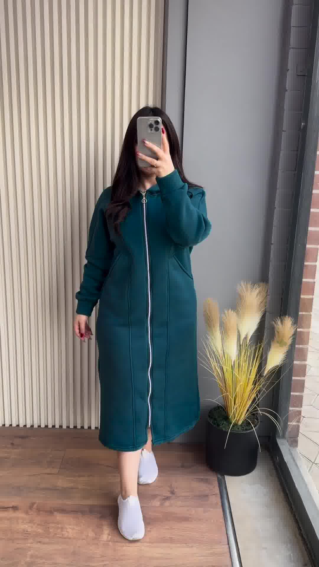 CH # 480 Chakoor ZipFit Longline Fleece Hoodie with Pockets
