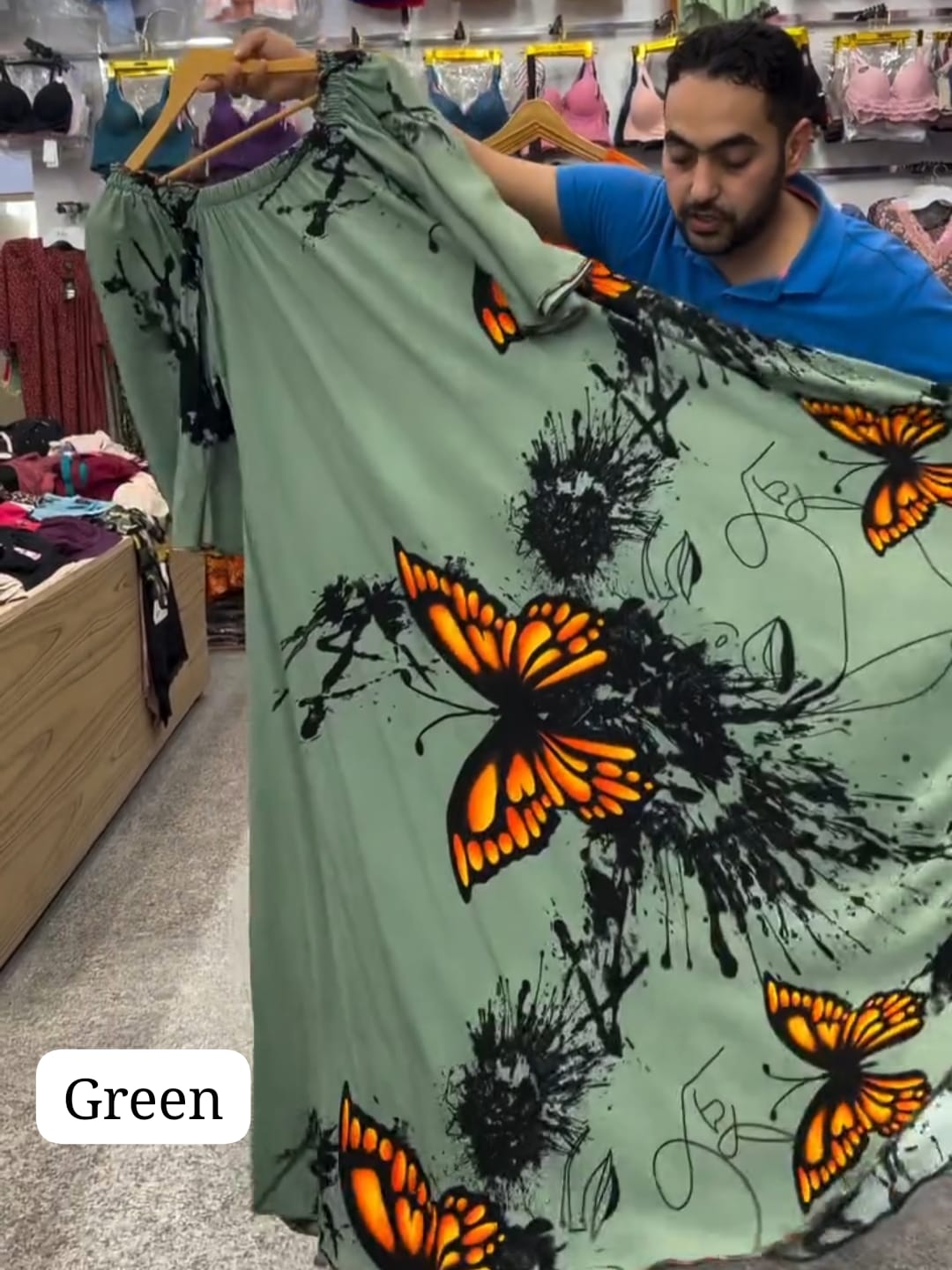 CH # 554 Chakoor Butterfly Printed A-Line Long Frock