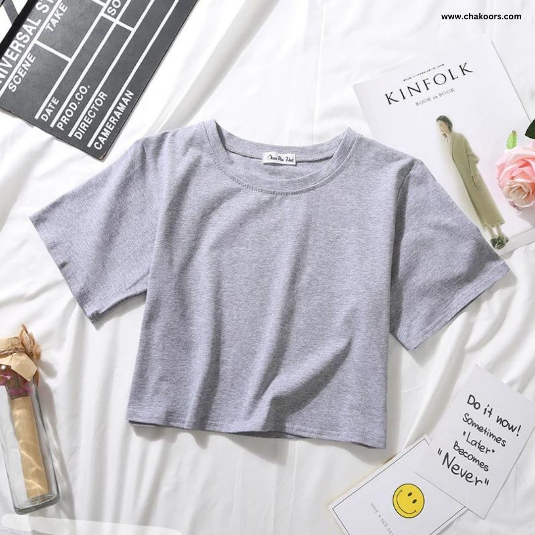 chakoors Women Essential Crop T-Shirt CH # 344