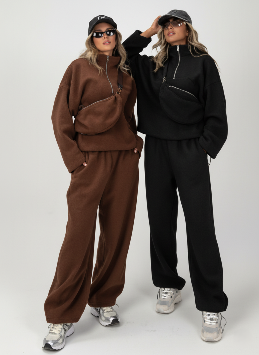 CH # 583 Chakoor Women’s 3 in 1 Winter Western Baggy Track Co ords With Bag