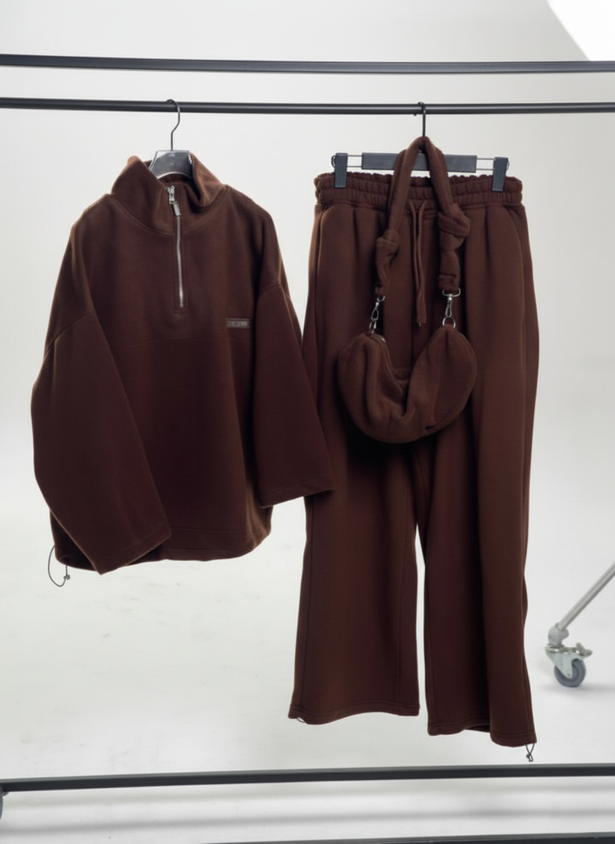 CH # 583 Chakoor Women’s 3 in 1 Winter Western Baggy Track Co ords With Bag