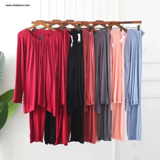 SW # 0093 Feminine Comfort Frill Detail Lounge Set for Ultimate Relaxation