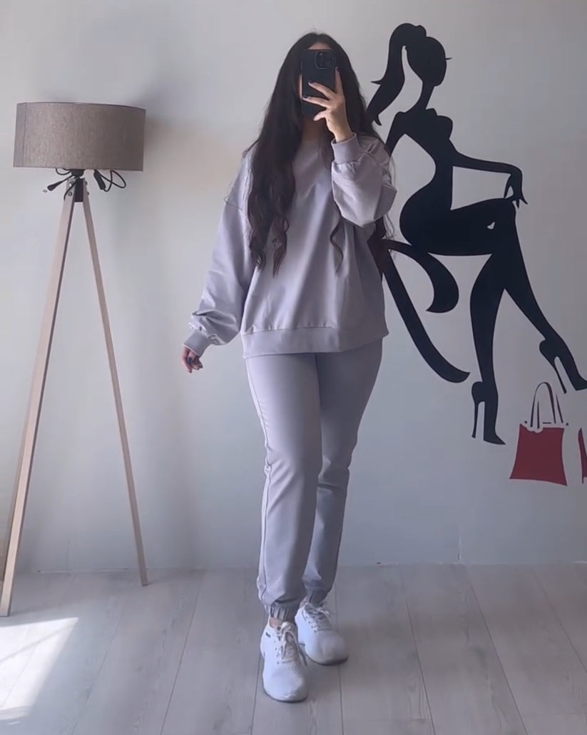 CH # 486 Chakoor Round Neck Basic Tracksuit For Winters