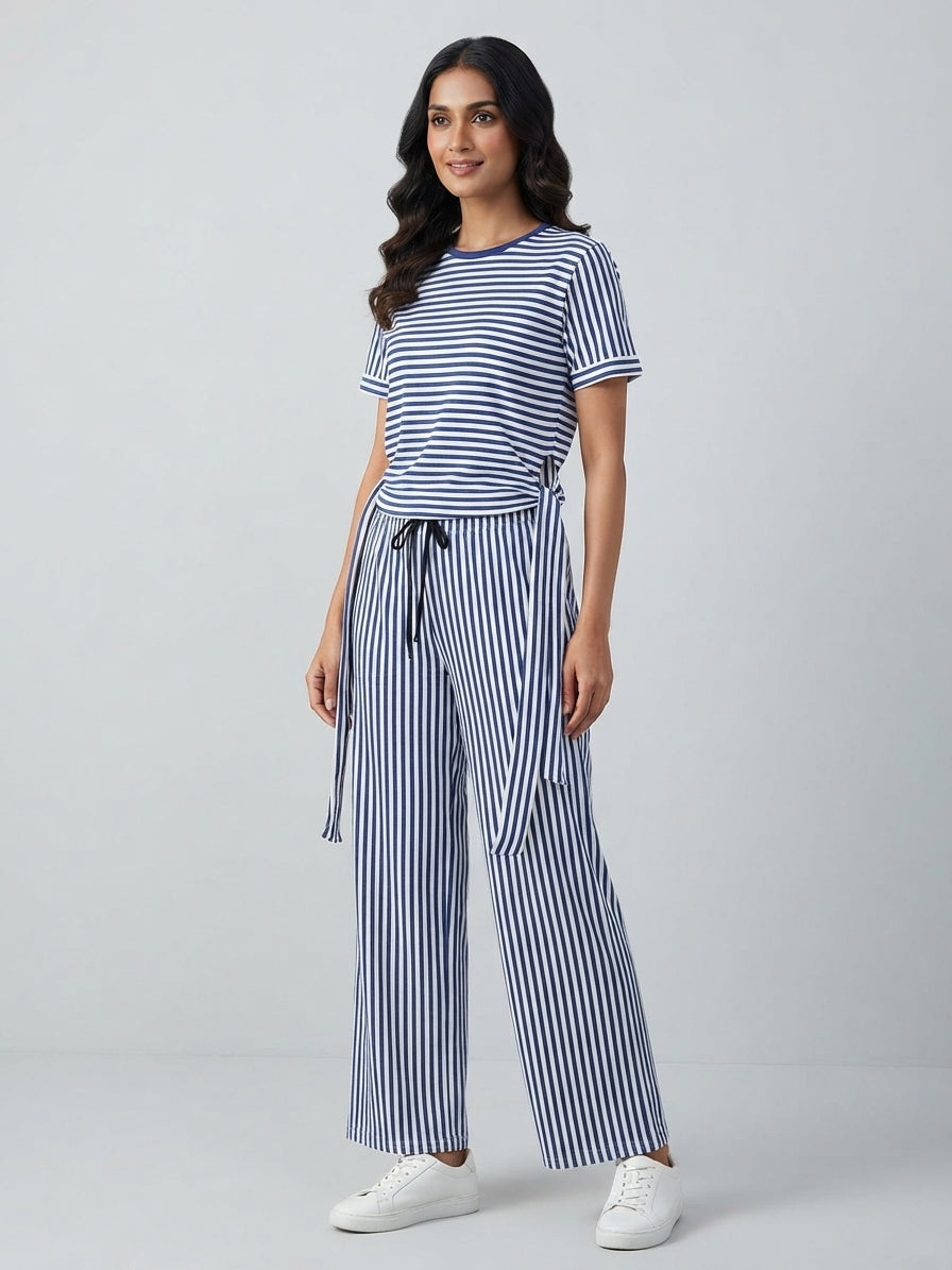 SL 5017 |Chakoor| Nautical Breeze Lounge Co-Ord Set