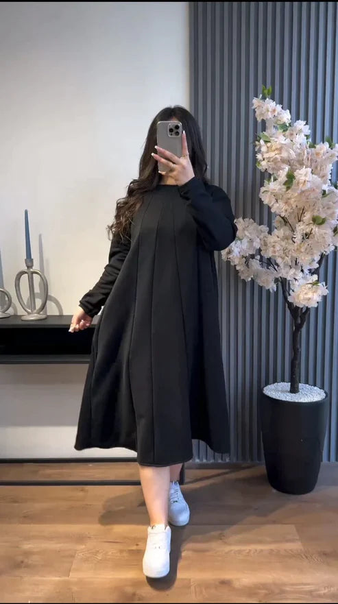 CH # 394 Flare Elegance Long Winter Fleece Top