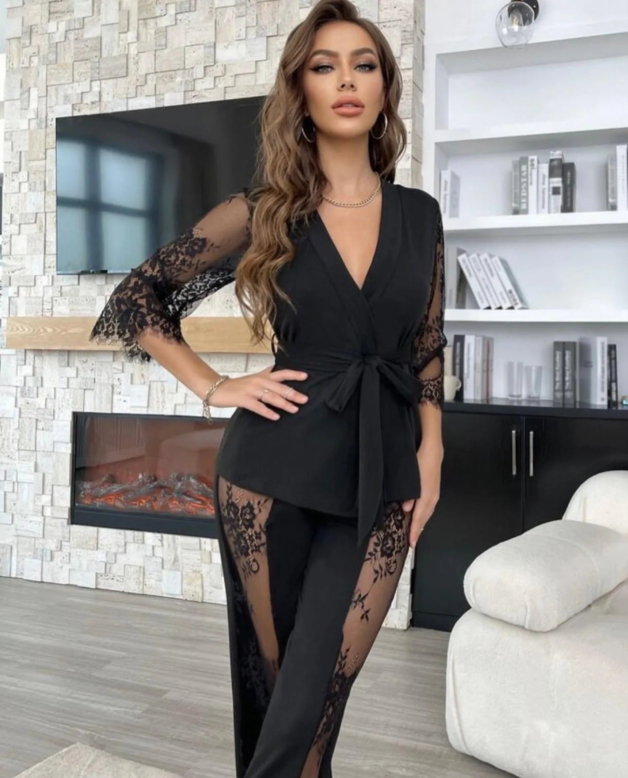 CHK # P74 Chakoor 2-Piece Silk Nighty Set
