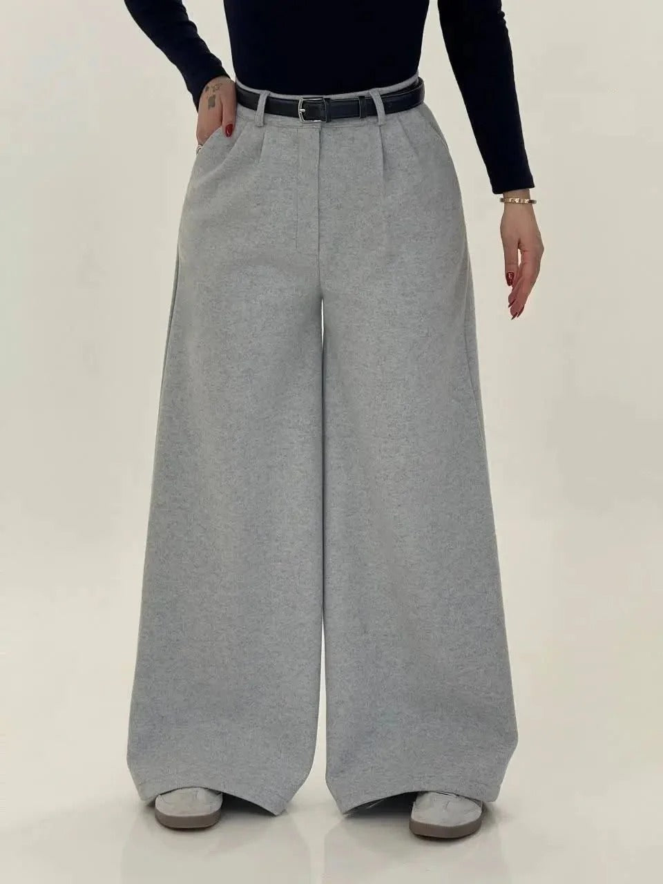 CH 595 - Winter Fleece Wide-Leg Pants -