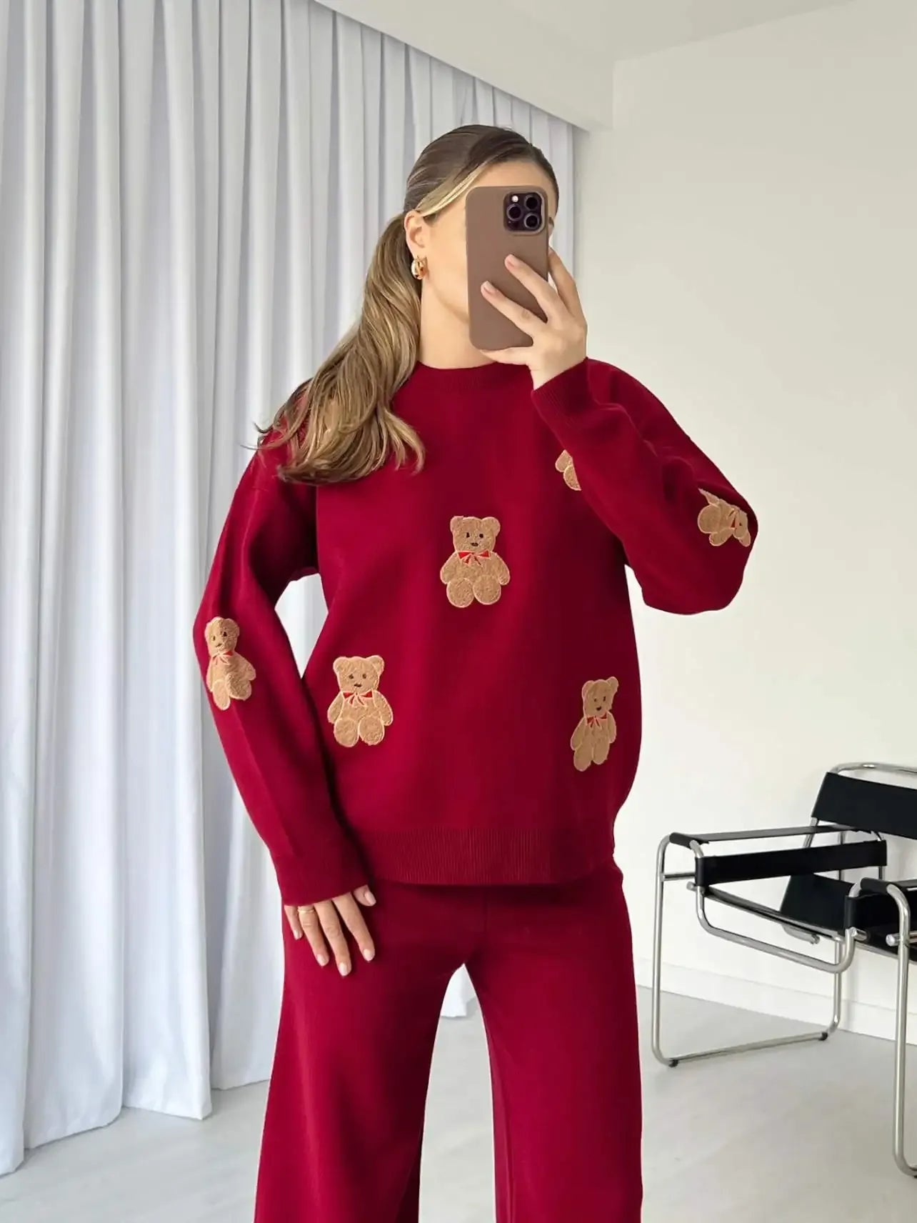 CH 586 Chakoor BearCraze 3D Print Winter Fleece Co-ords Set