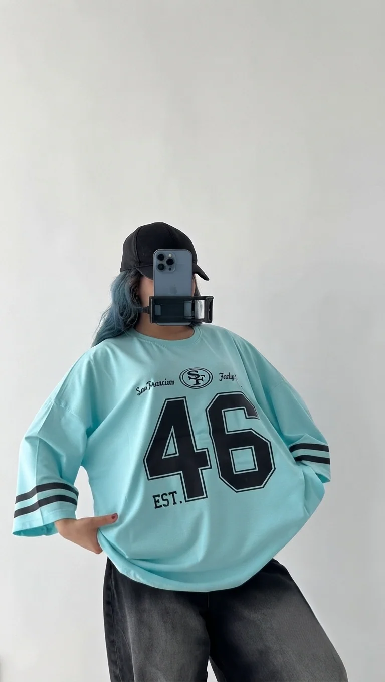 CH-6091 - Varsity Oversized Graphic Tee | Chakoor