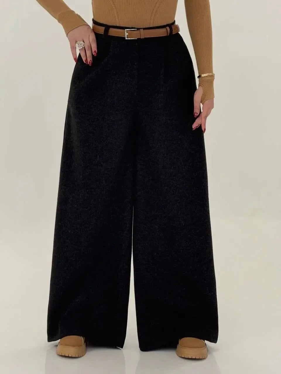 CH 595 - Winter Fleece Wide-Leg Pants -