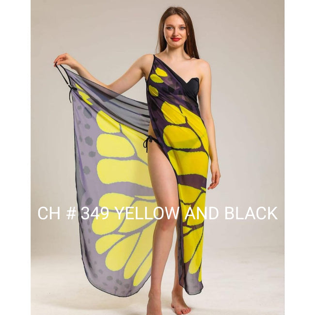 ch # 349 butterfly maxi beach wrap