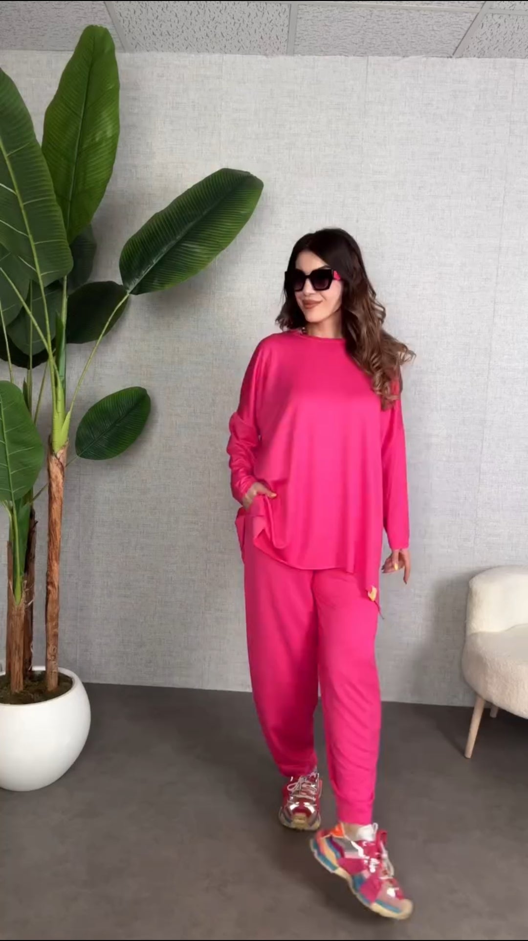 Ch # 558 Chakoor flowly long loose Co ord set for summer