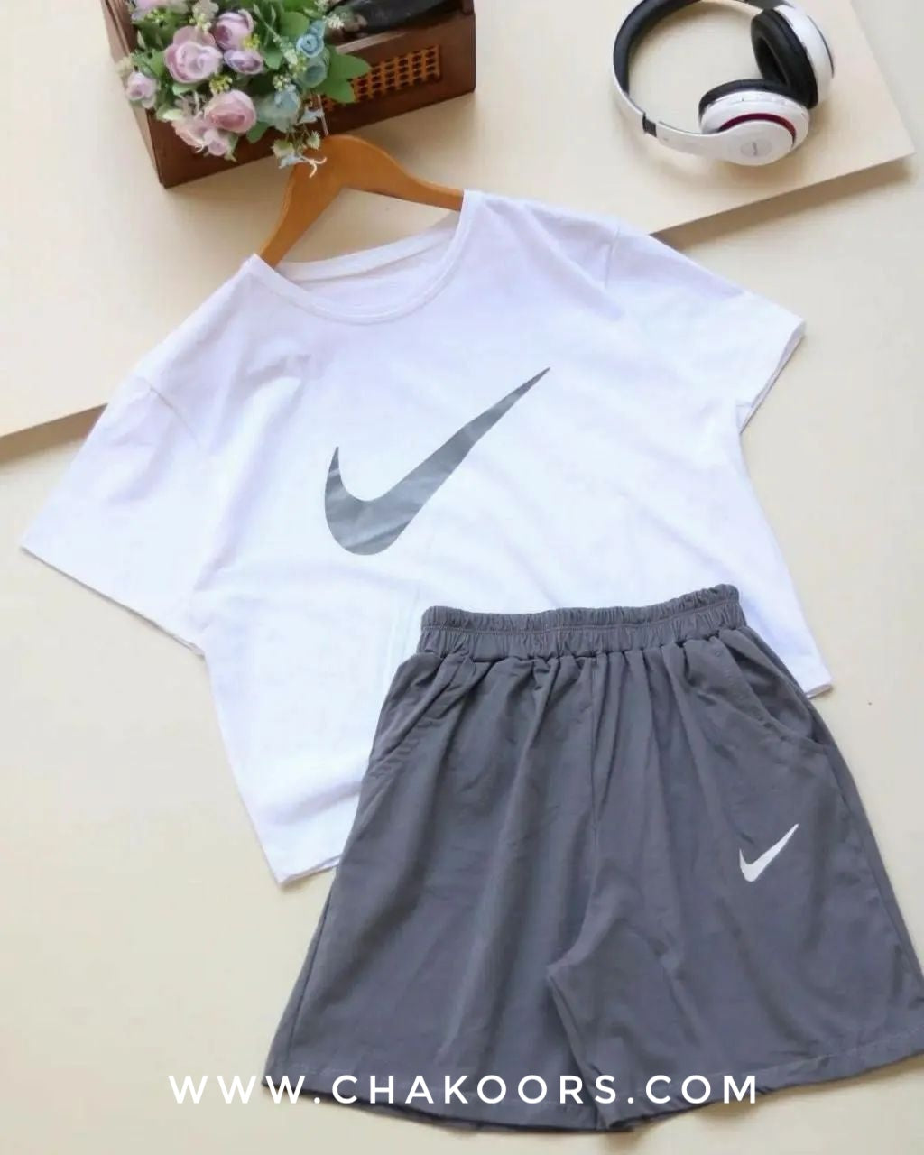 CH # 426 Printed Tee & Casual Short Combo for Women