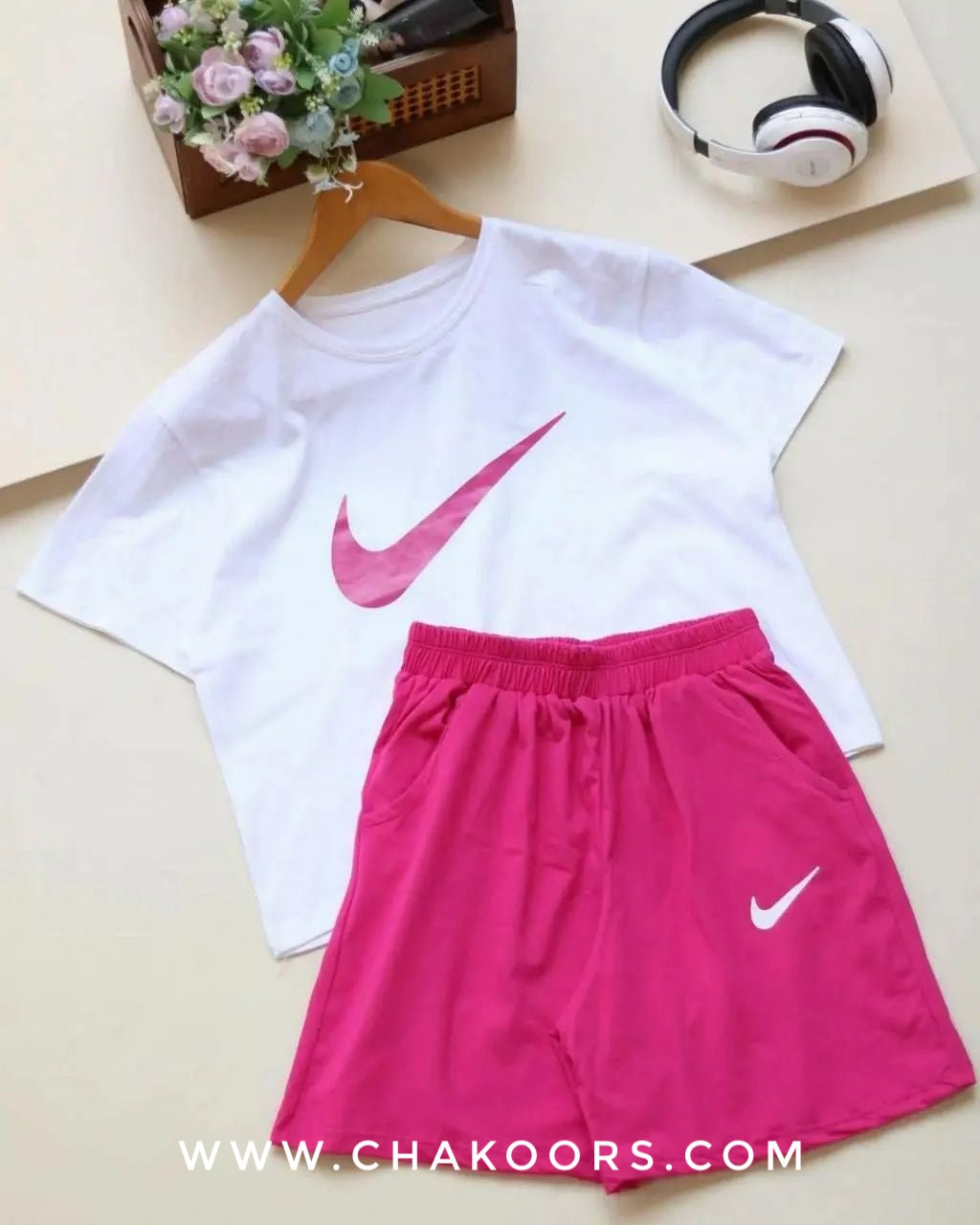 CH # 426 Printed Tee & Casual Short Combo for Women