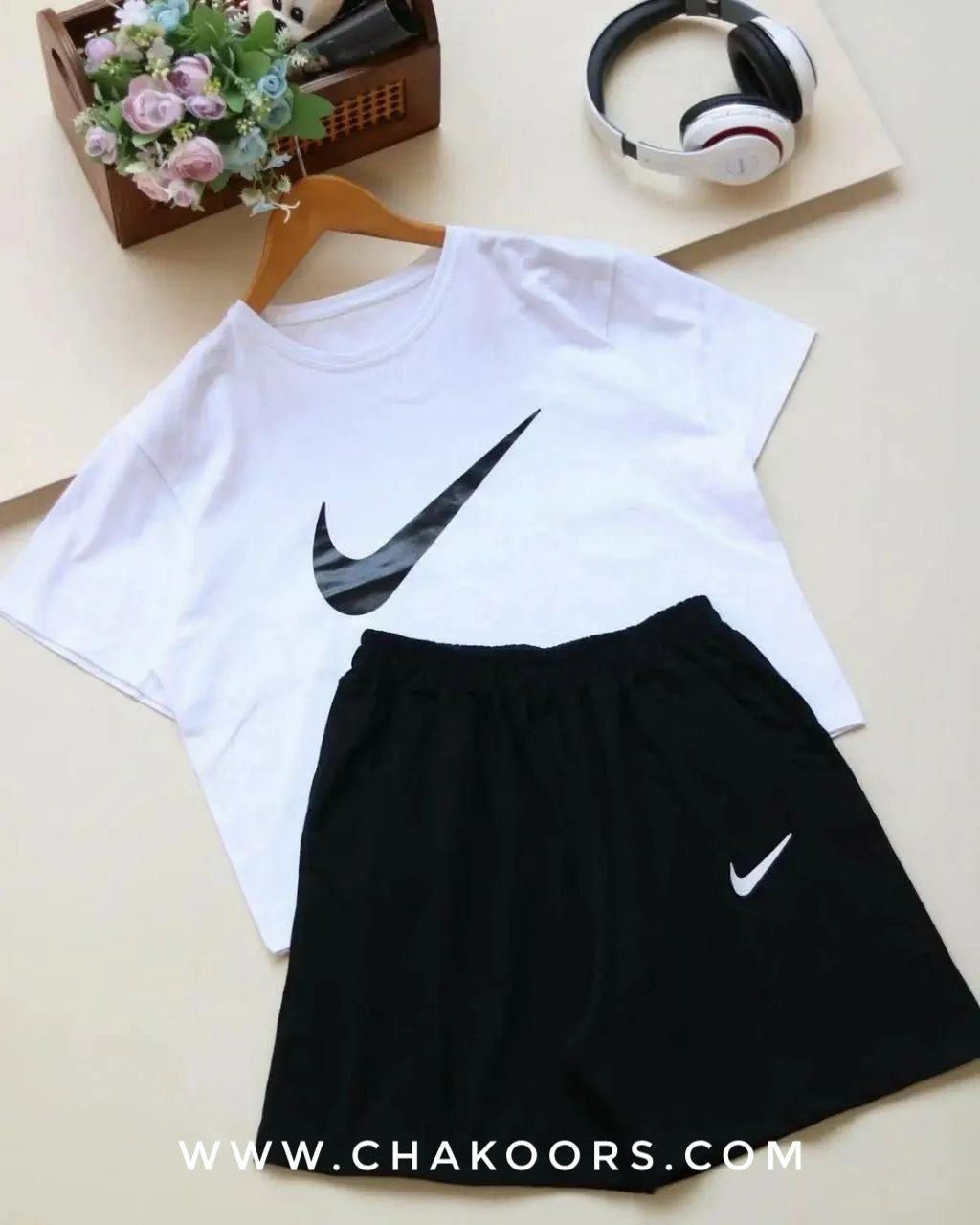 CH # 426 Printed Tee & Casual Short Combo for Women