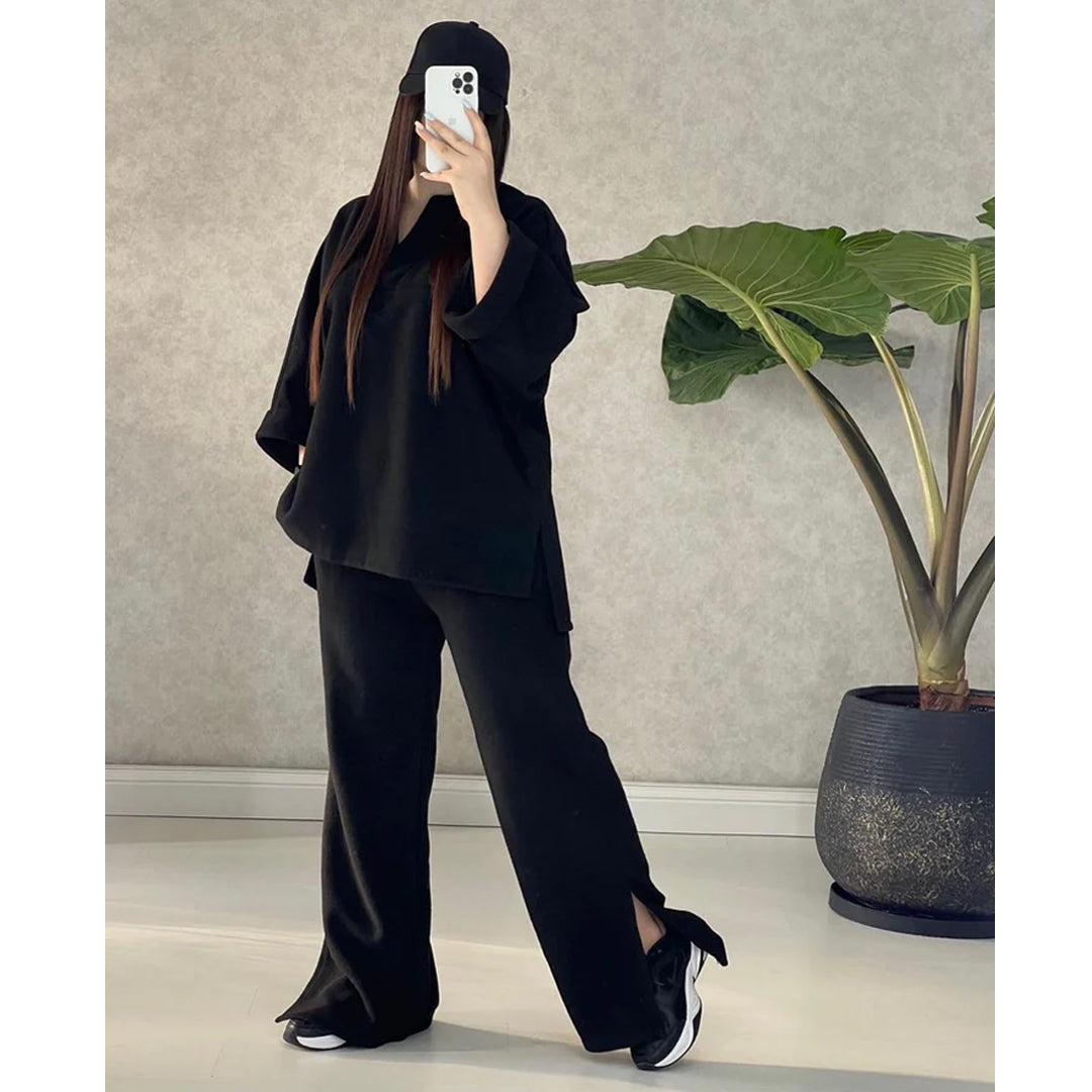 chakoor winter bottom cut 2 pieces fleece dress CH # 327