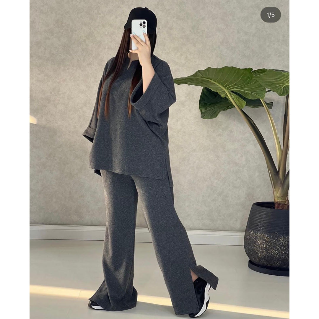 chakoor winter bottom cut 2 pieces fleece dress CH # 327