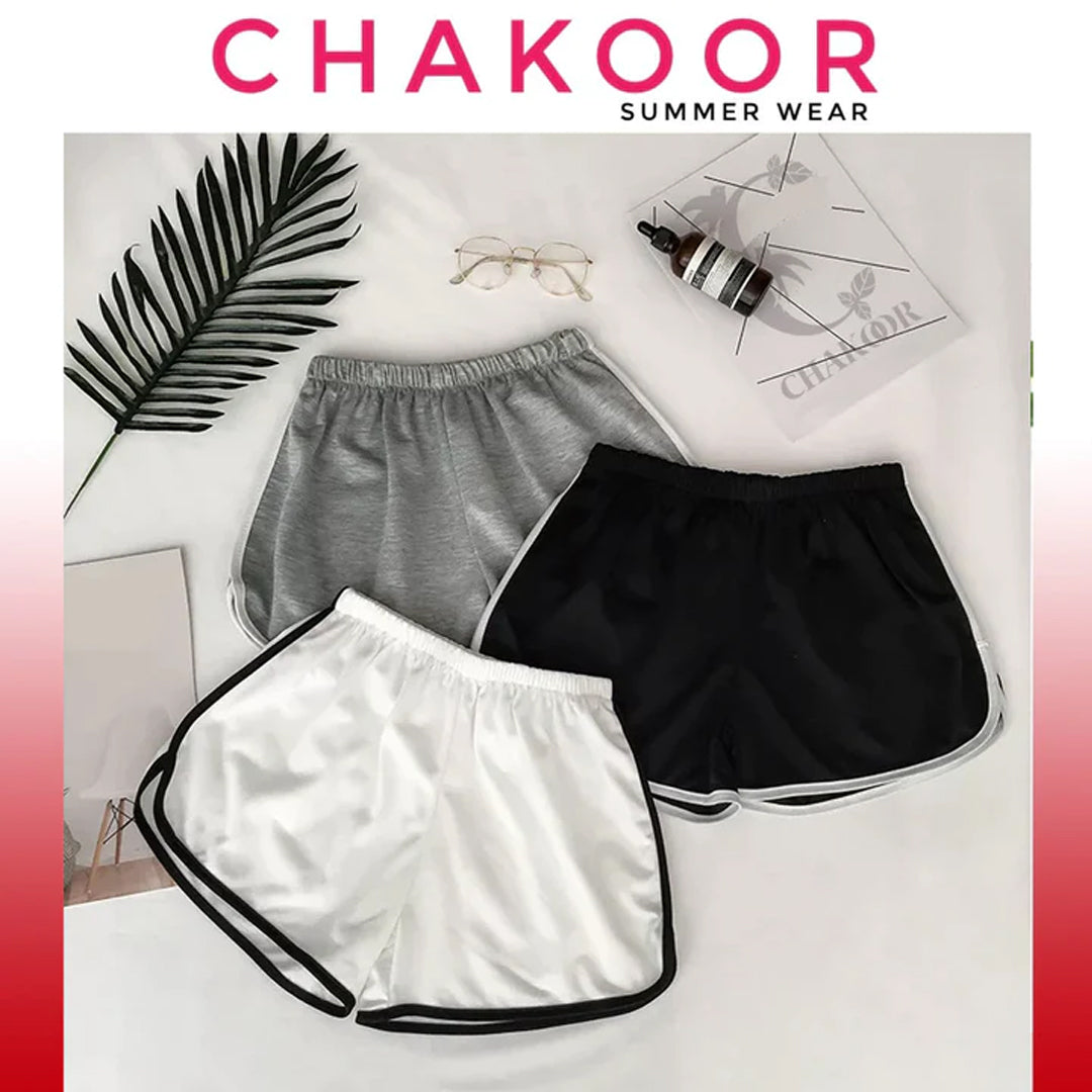 Chakoor'sPack of 3 Boxers Short for women