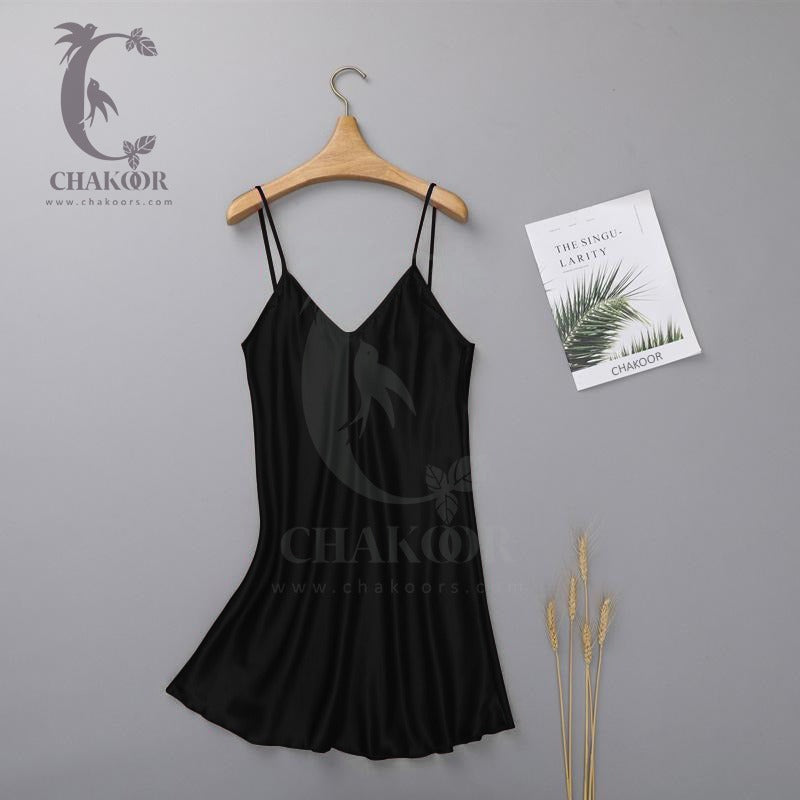 Chakoor long silk intimate casual women sleepwear top chk # P40