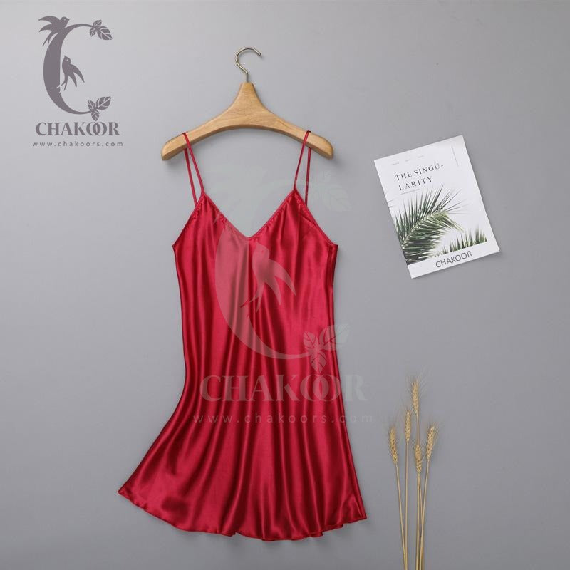 Chakoor long silk intimate casual women sleepwear top chk # P40