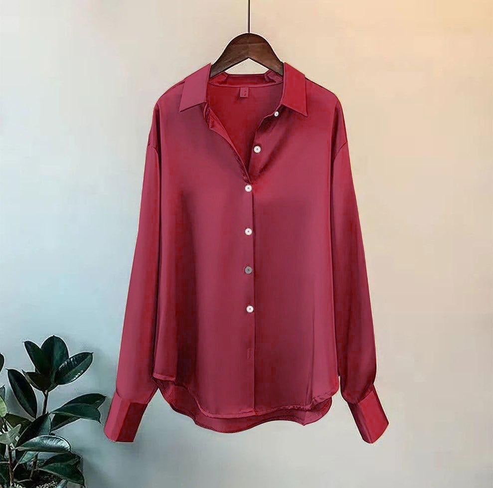 Chakoor Silk Effect Front Button Formal Shirt CHK # P51