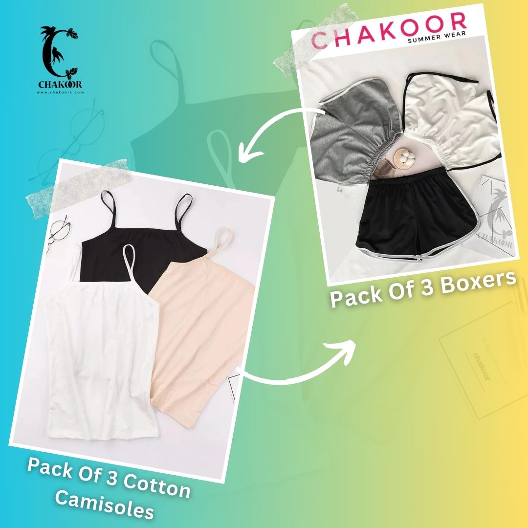 Chakoor Pack of 3 Camisoles - - - - - - Pack of 3 boxer