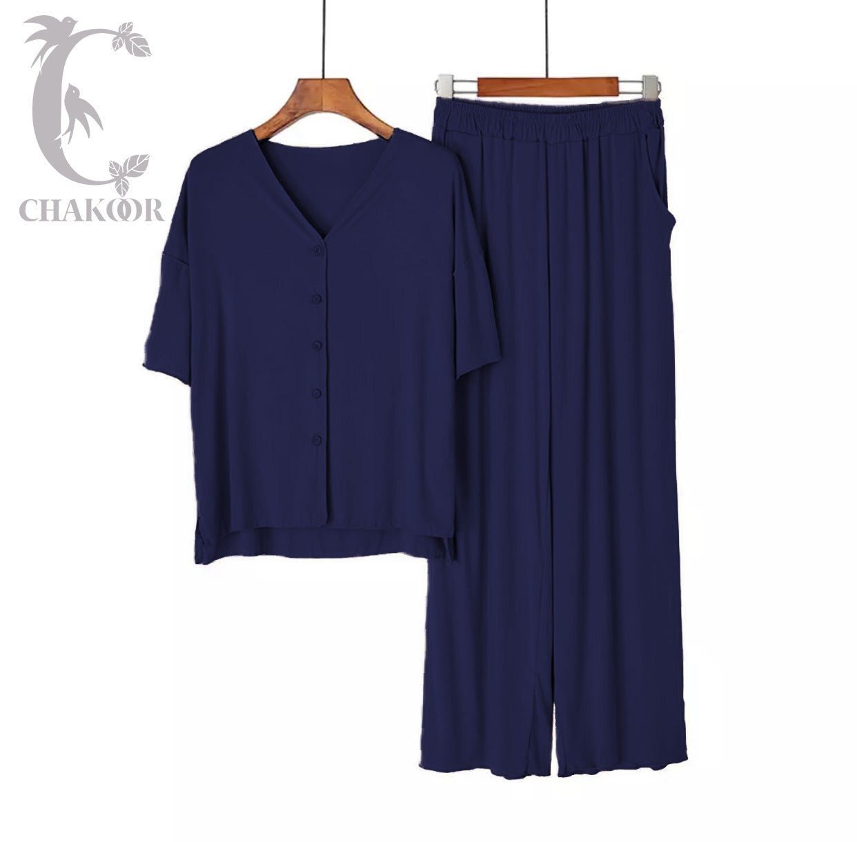 Chakoors Quarter Sleeves Button Home Wear CH # 42