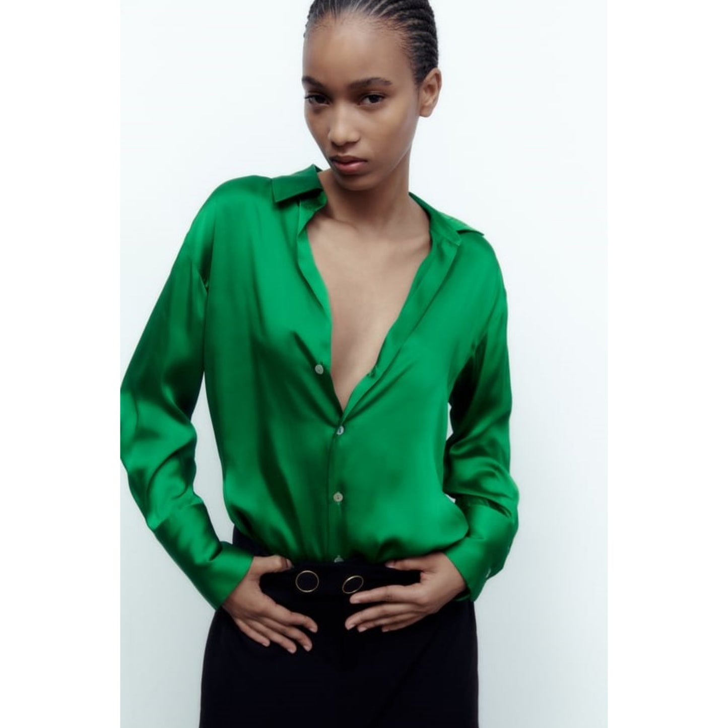 Chakoor Silk Effect Front Button Formal Shirt CHK # P51