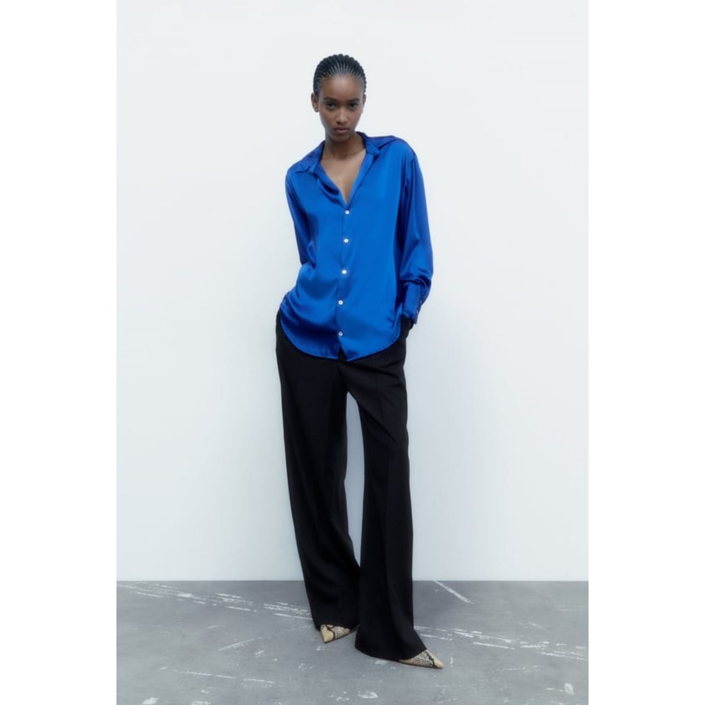 Chakoor Silk Effect Front Button Formal Shirt CHK # P51