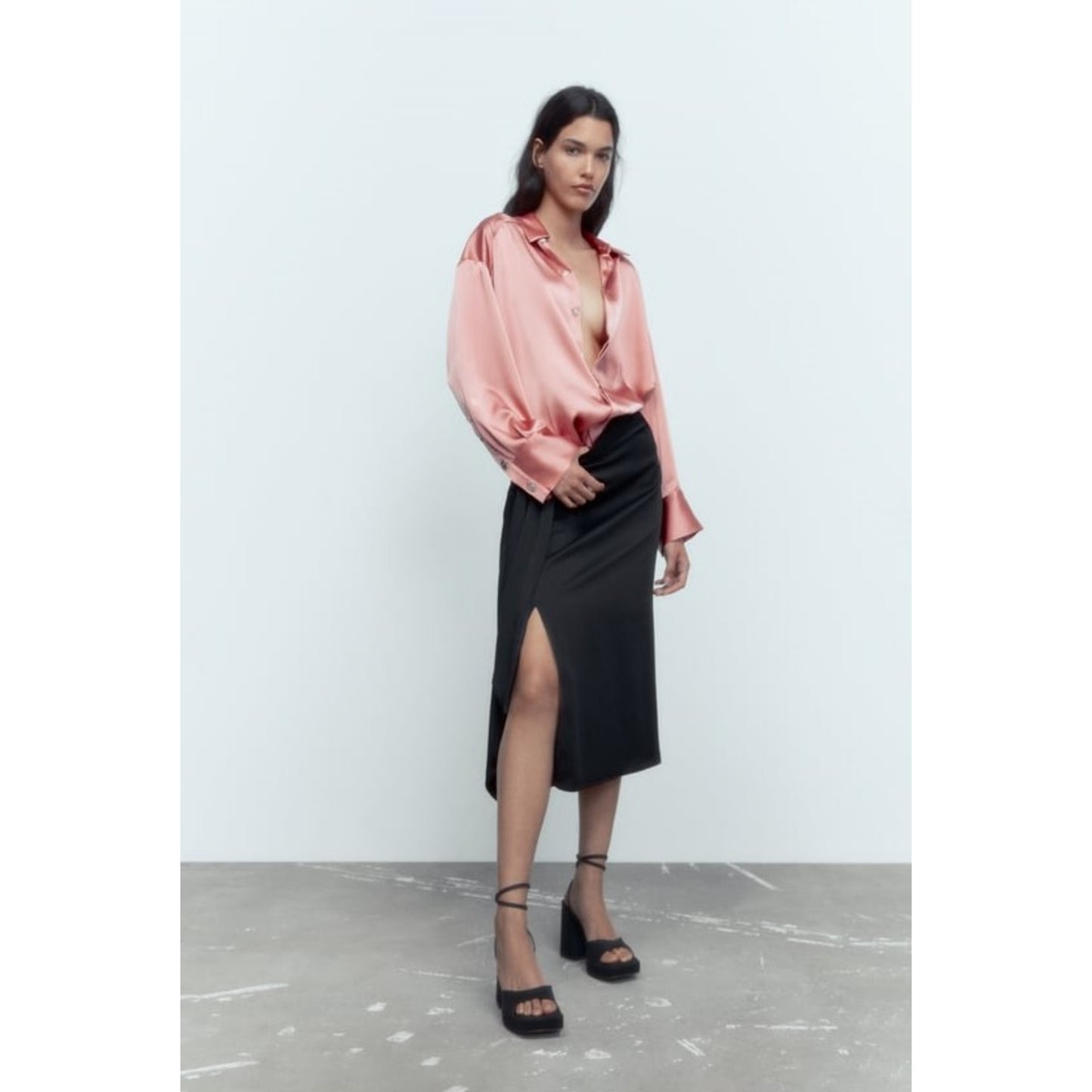 Chakoor Silk Effect Front Button Formal Shirt CHK # P51