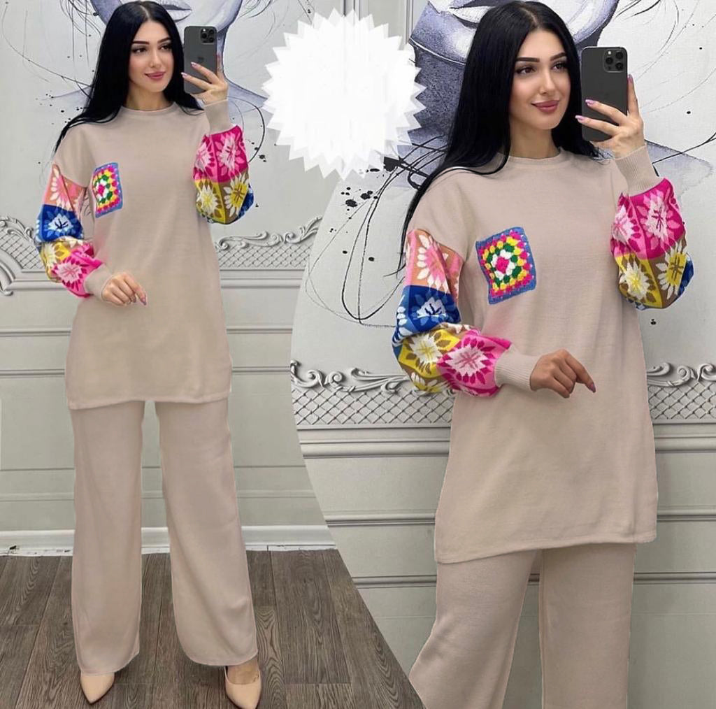 chakoor fleece 2 pieces printed outfit CH # 321