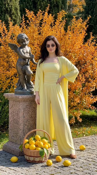 CH - 6088 Summer Flow 3-Piece Co-ord Set - Chakoor