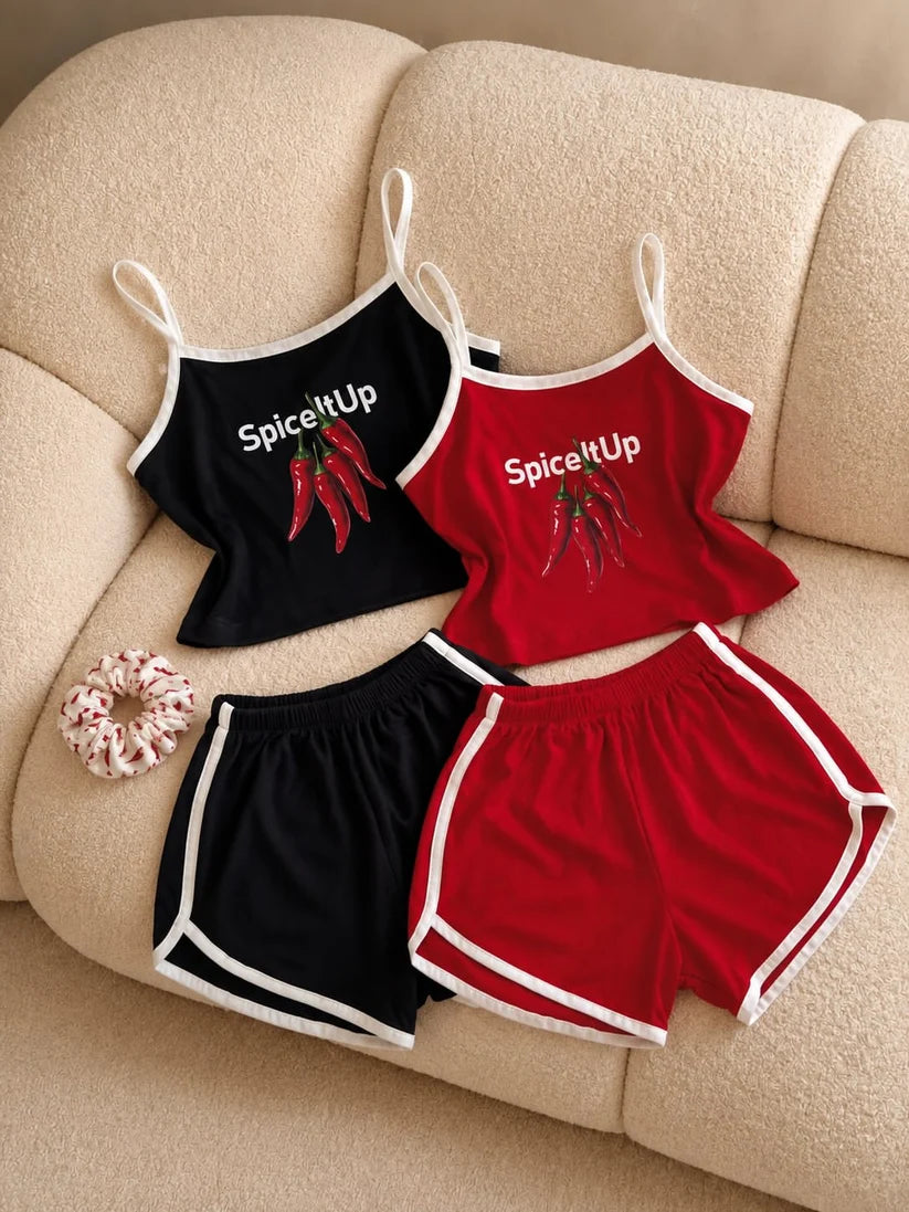 CH - 6096 - Spice It Up Cami & Shorts Set | Chakoors