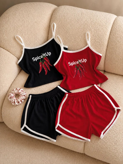CH - 6096 - Spice It Up Cami & Shorts Set | Chakoors