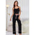 Sling Tops & Lounge pant Set 2 Pieces Sleeveless Crop Tee With Trousers Summer Sleepwear Tie Waist Home Suit Lounge CH #338