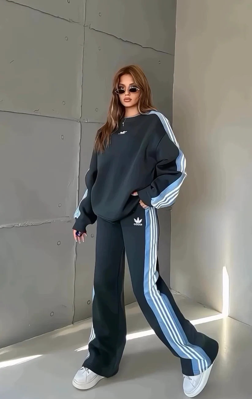 CH 615 - Side Stripe Printed Tracksuit - Chakoor