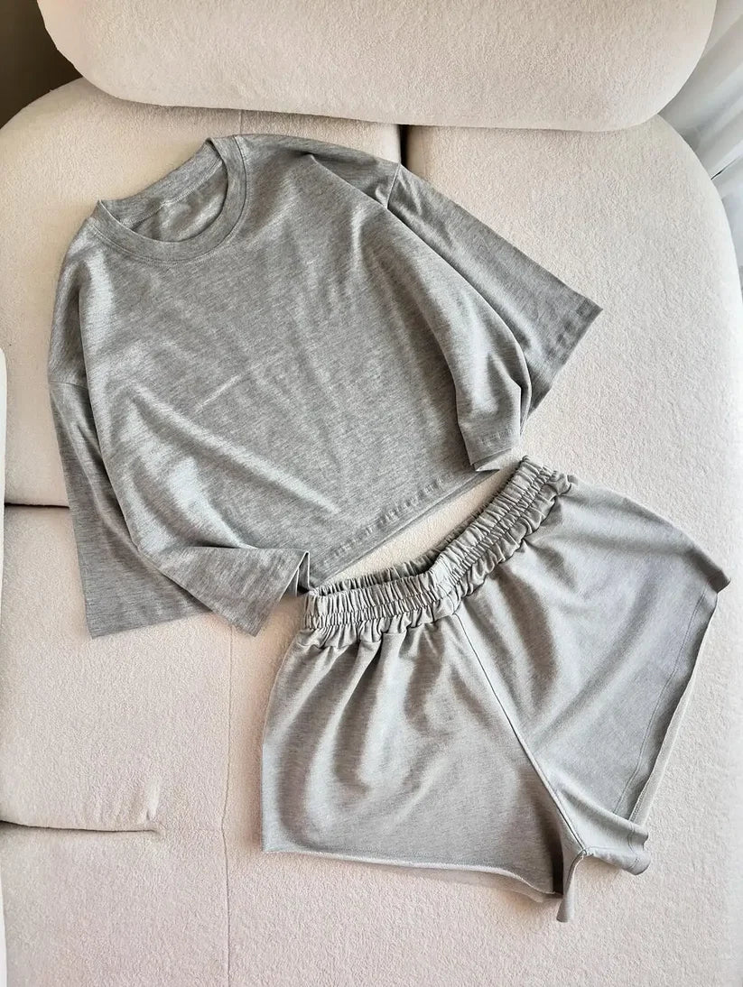 CH - 6094 - Chill Crop & Shorts Co-Ord | Chakoors