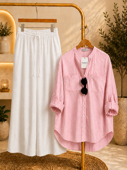 Ch 6120 Luna Striped Co-Ord Set Chakoors
