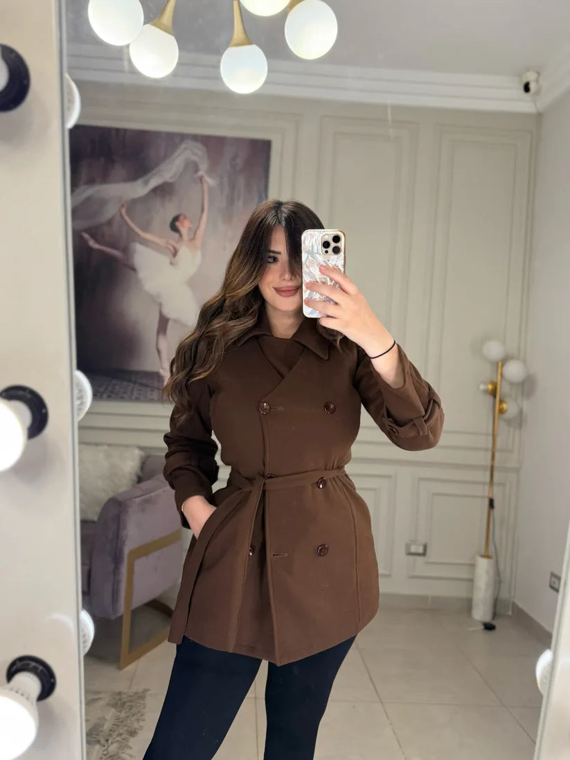 CH - 614 Women’s Stylish Fleece Twin Set – Short Jacket & Inner Outfit - Chakoor