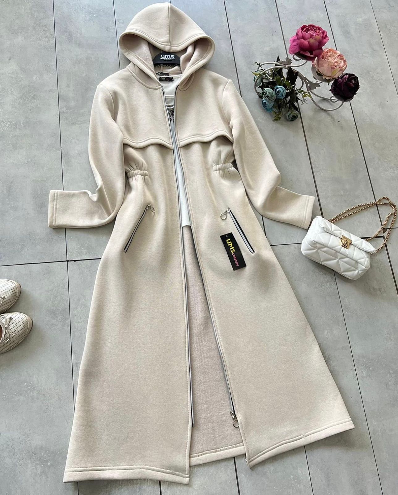 Ly # 0025 Chakoor CozyChic Haven Longline Hooded Fleece Coat