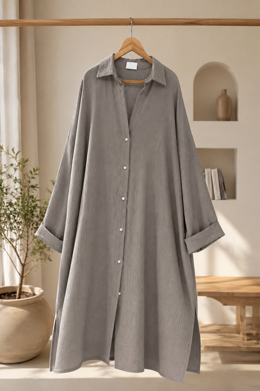 Ch 6109 Dune Drape Tunic Overseized Shirt Chakoors