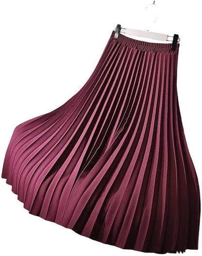 CH # 367 Chakoor's Serenade in Silk Luxe Pleated Skirt for Casual Couture (NO REFUND NO EXCHANGE)