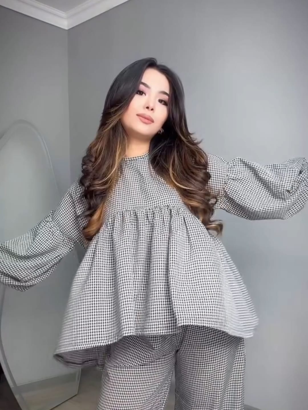 Ch # 552 Chakoor Classic Checkered Cotton Co-ord Set