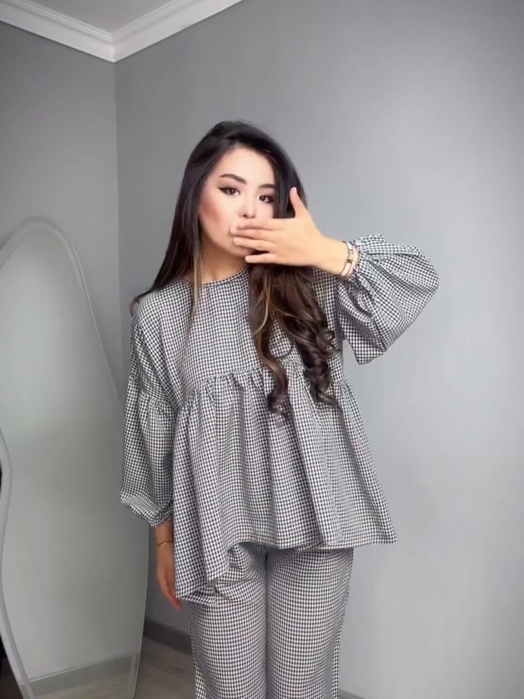 Ch # 552 Chakoor Classic Checkered Cotton Co-ord Set