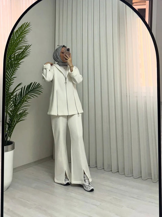 CH 601 - Bootcup Zipper Hooded Style Co-Ord Set - Chakoor